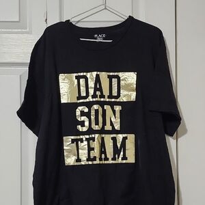 Place Black Tee with Gold Accents
